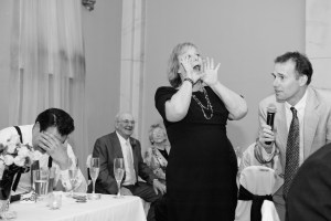 Peg and John Singing at Pat's Wedding